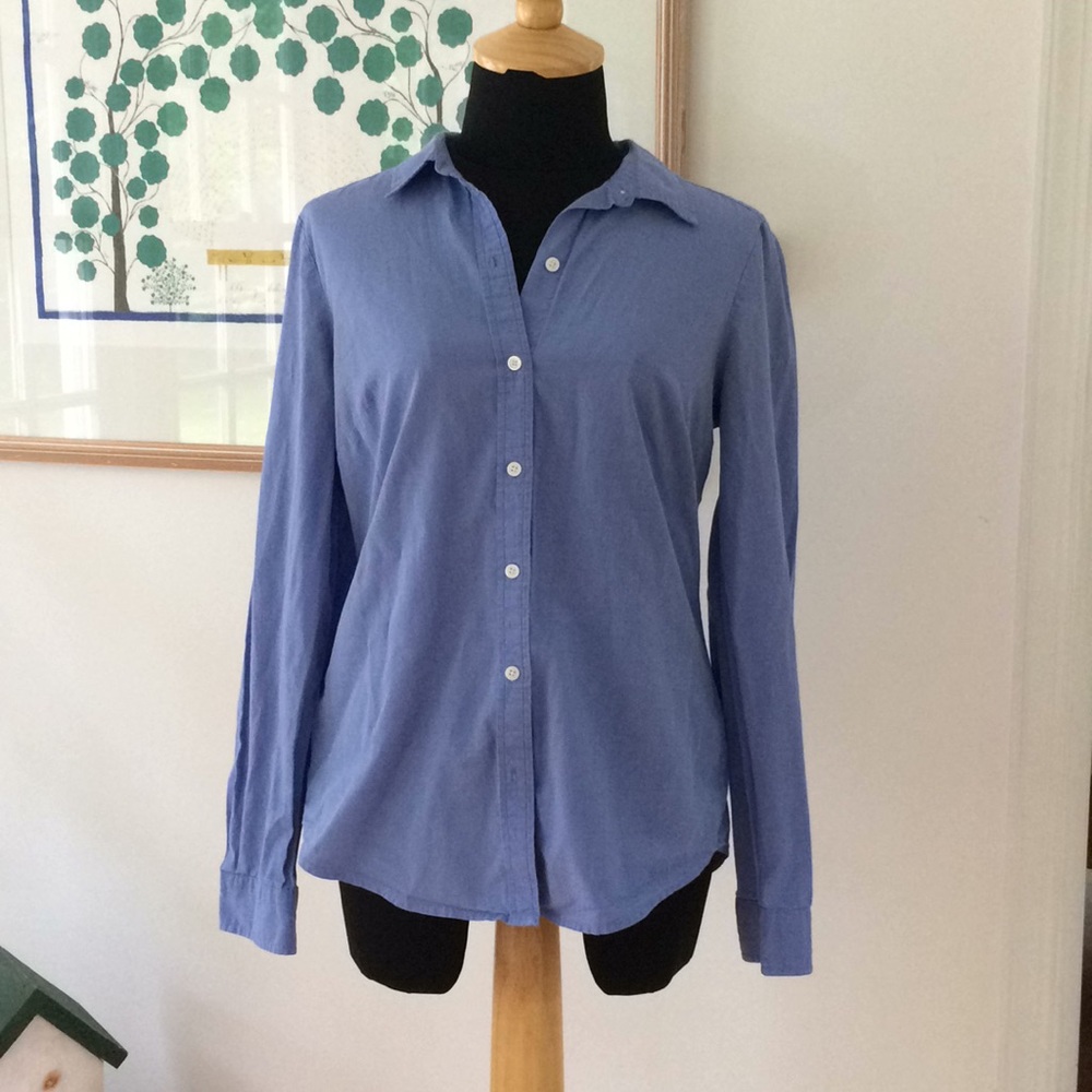 4/$15 SUPER SALE Blue 100% Cotton Button-Down
